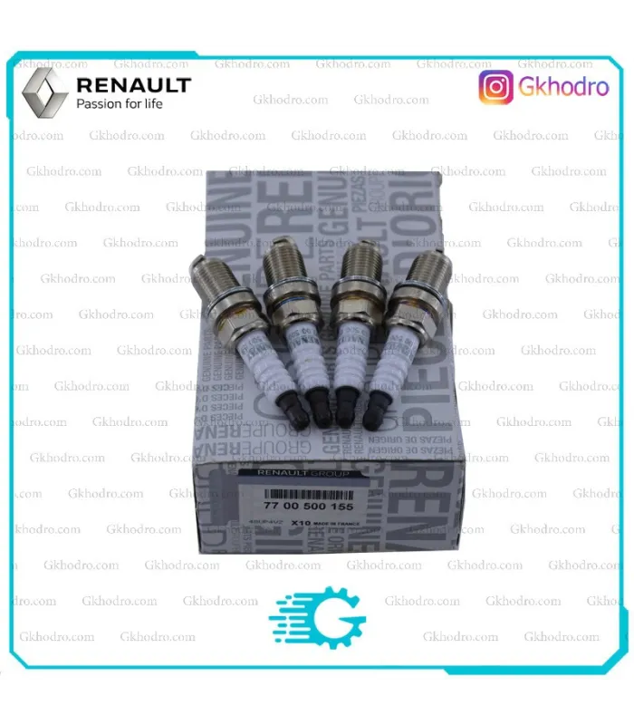 شمع موتور پژو 206 تیپ 2 اصلی فرانسوی 7700500155 (1دست)